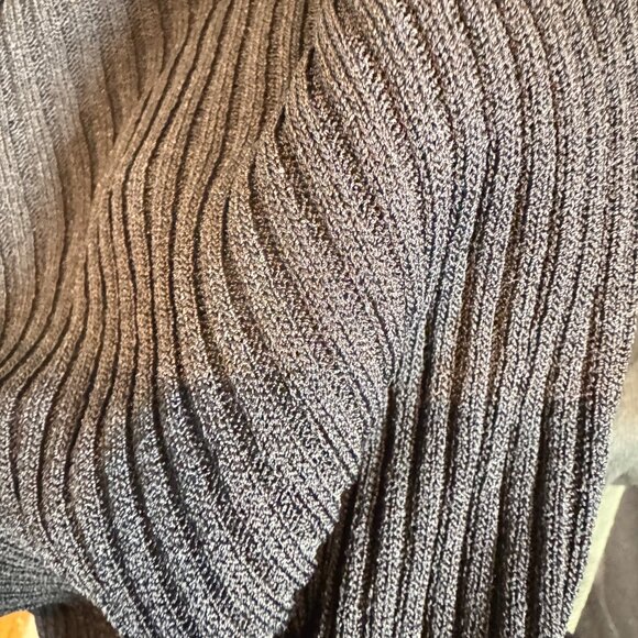 Belldini Black Ribbed Cardigan Long Front - Picture 8 of 8